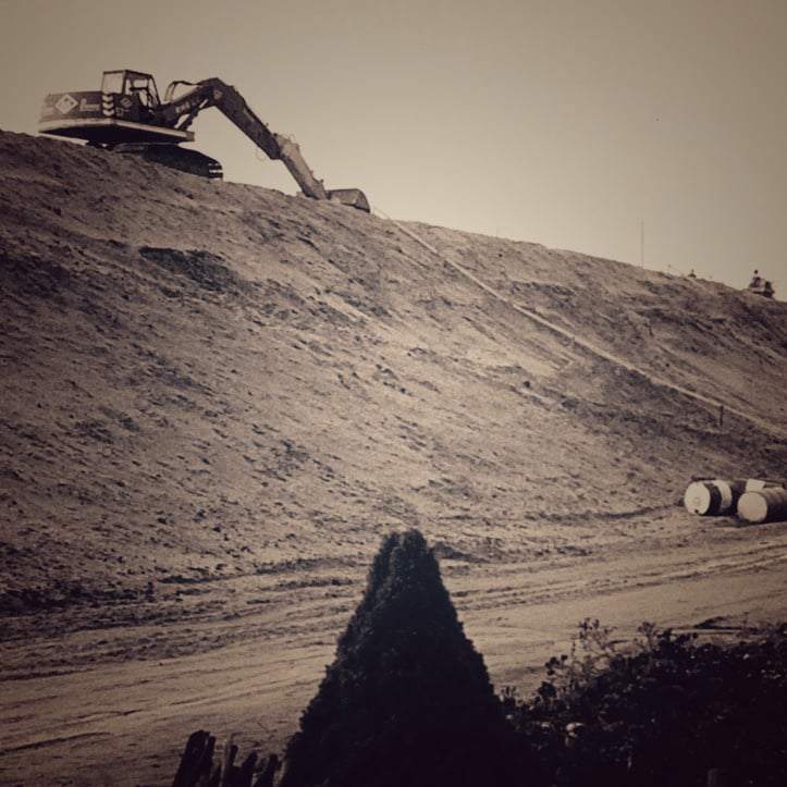 Baustelle der neuen Brücke