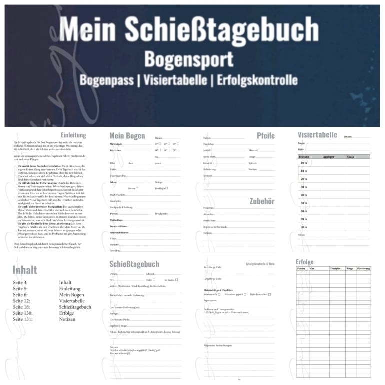 Mein Schießtagebuch - Bogensport